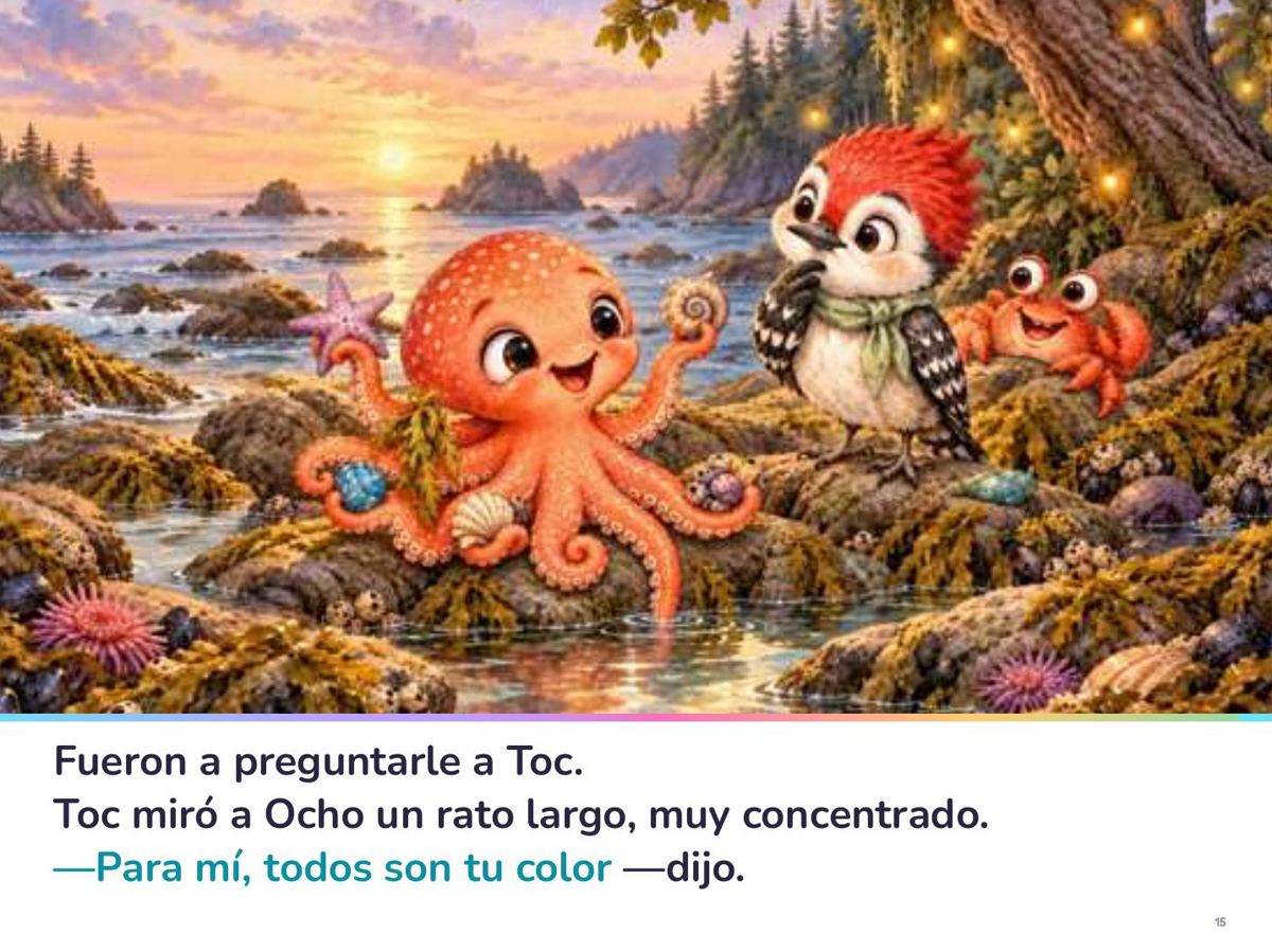 Página 15 del libro: Ocho y Toc en la caleta